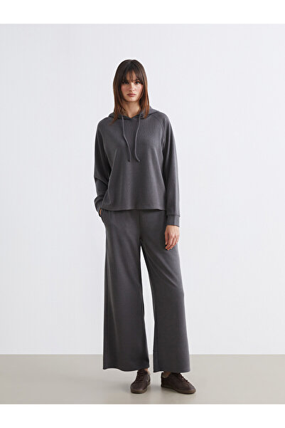 LC Waikiki Two Mt Shop Quality Soulife Gray Plain Loose & Baggy Women's Sweat...