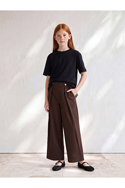 LC Waikiki Two Mt Shop Quality Loose Fit Girls' Poplin Trousers