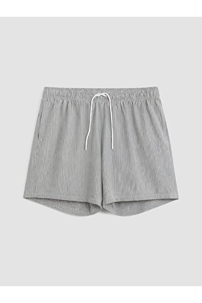 LC Waikiki Trendlucky Men's Striped Knee Length Swim Shorts with Difference i...
