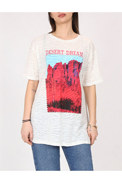Evendi Tricou Oversize, Alb