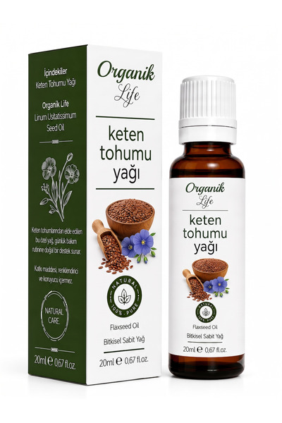 Keten Tohumu Yağı 20 ml - Sıkılaştırıcı & Yaşlanma Karşıtı Yüz Bakım Yağı