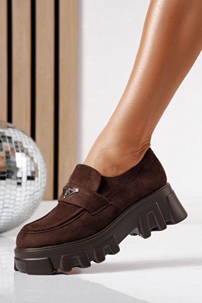 Zaira Pantofi casual dama maro din piele ecologica intoarsa Oriana #24484 - 40