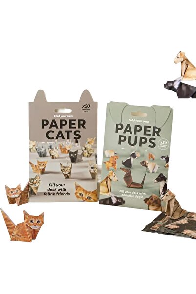 choice2 Cats and Dogs Creative Cats Dogs Origami Paper DIY Folding Paper Hand...