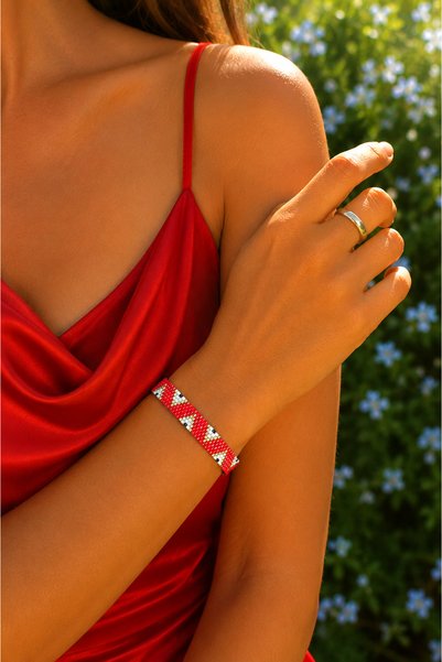 Ayza Miyuki Red Bracelet