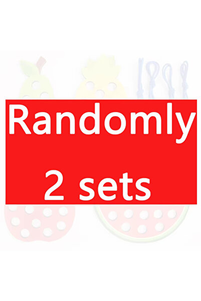 Choice3 randomly 2 sets Fruits Threading Teaching Toys Wooden Lacing Toy Kids...