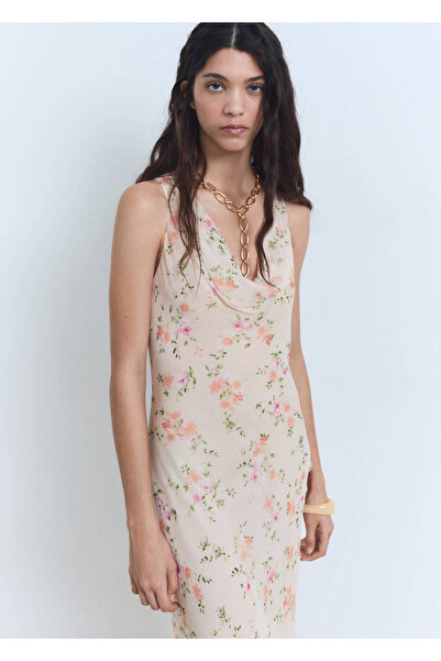 MANGO Woman Floral patterned flowy dress