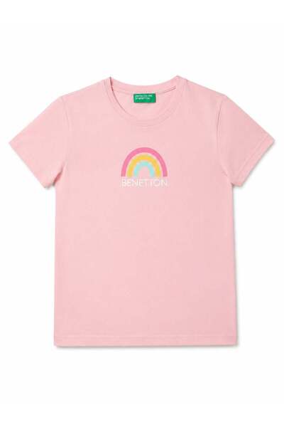 United Colors of Benetton Benetton majica kratkih rukava za devojčice sa dugi...