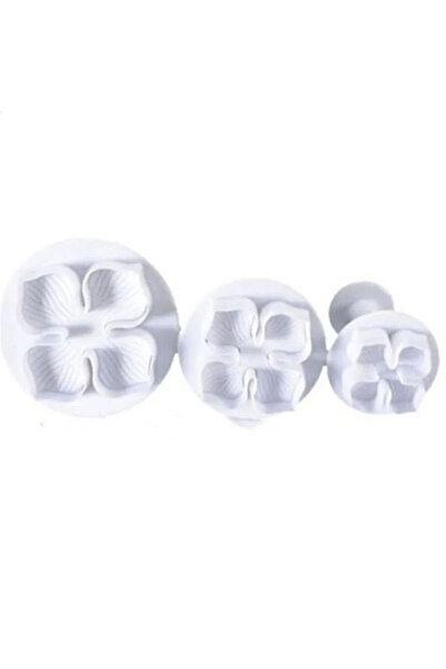 Choice WHITE 3Pcs/Set Silicone Hydrangea Fondant Cake Decorating Plunger Cutt...