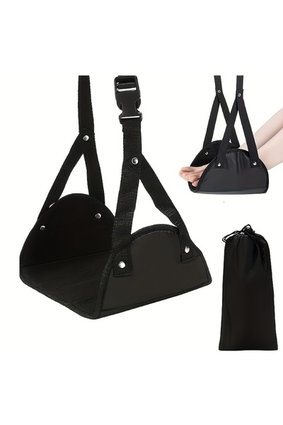 Choice3 black Adjustable Foot Hammocks for Travel, Car, Airplane Rest, Office...