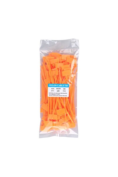 Choice7 orange 100Pcs Colorful Nylon Cable Ties Plastic Label Strapping Tape ...