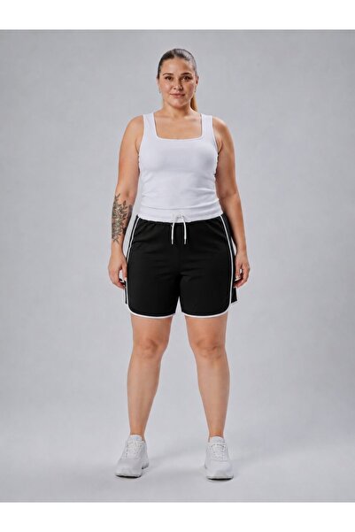 BANEGA Curve Plus Size Women's Piping Detailed Knitted 100% Cotton High Waist...