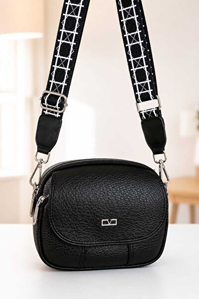 HNB ÇANTA Vona Bags Black Women's Crossbody Shoulder Bag Mv028
