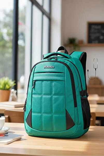 Relaxion Turquoise 2225 Waterproof Lined Fabric Backpack