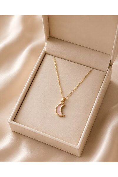Madam Bikan Gold Color White Moon Necklace