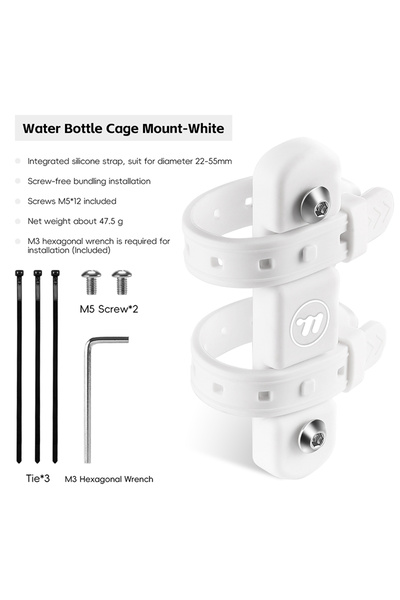 Choice White WEST BIKING Integrated Strap Kettle Mount Bicycle Water Bottle C...