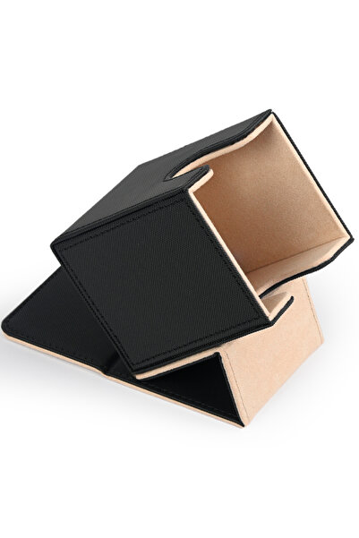 Choice1 Black-Golden Card Deck Box, Card Case Holds 100+ Sleeved Cards, PU Le...