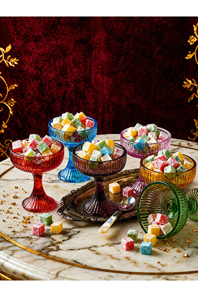 çukurova home Colorful Coffee Side Turkish Delight Container - Presentation C...