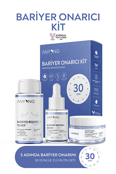 Anyong Bariyer Onarıcı, Nemlendirici Ve Canlandırıcı Cilt Bakım Seti (TONİK, ...