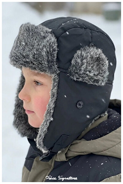 PIECE SIGNATURE 100% Polyester Furry Beret for Children (52-54 cm) (3-8 Years)