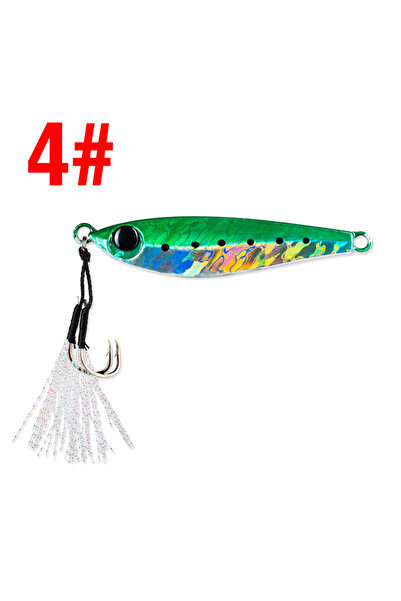 Choice 20g 4 1Pc Sinking Jig 10g/20g/30g/40g/60g/80g Metal Casting Lure Lumin...