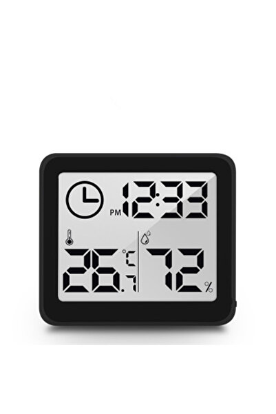 Choice Black with battery Digital Clock Desk Clock with Temperature Humidity ...