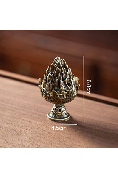 Choice Antique cyan Vertical Incense Burner Mini Alloy Hollow Incense Holder ...