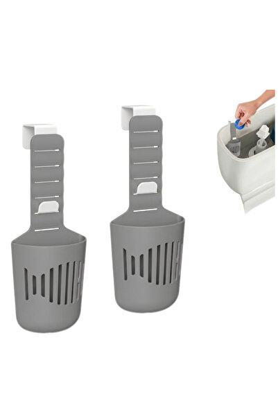 Choice5 gray 2pcs Silicone Toilet Tank Tablet Holder Versatile Toilet Bowl Ha...