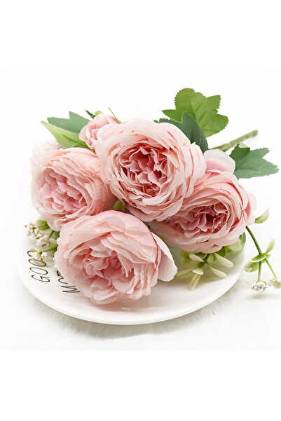 Choice 1pc 4 1 Bundle 5 Forks 9 Heads Artificial Peony Bouquet Home Decor Wed...
