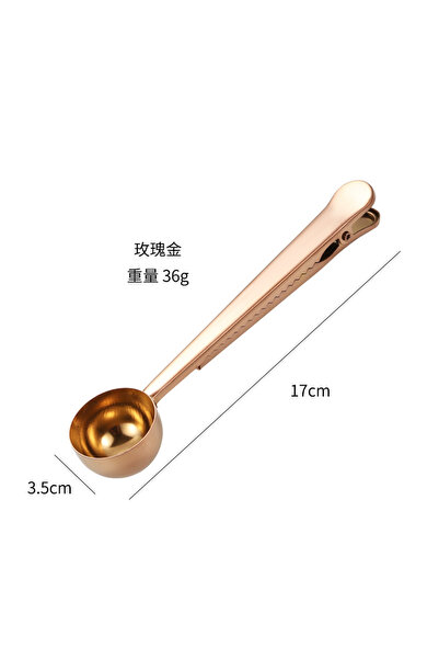 Choice3 Rose Gold 2-in-1 Stainless Steel Coffee Measuring Coffee Scoop Multif...