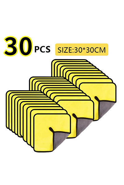 Choice17 30pcs 30X30cm Yellow 1/2/3/6/10pcs 30X60cm Microfiber Car Cleaning T...