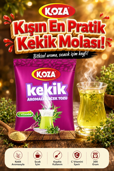 Koza Gurmelerin Seçimi Kekik Aromalı Muhteşem Lezzet Kekik Çayı Premium İçece...