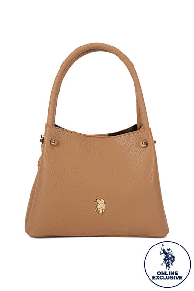 U.S. Polo Assn. حقيبة كتف نسائية باللون البيج Us26152