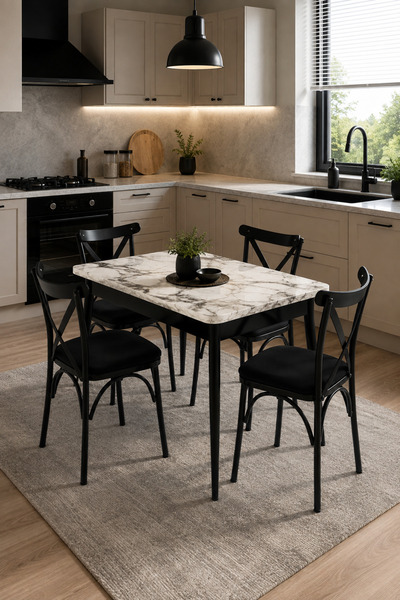 Atolye Casa 70x110 Mutfak Masası (Sadece Masa) Efes Rengi Açılır Mutfak ve Ye...