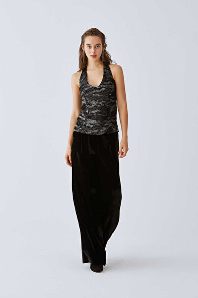 Roman Sequined Blouse Black K2013188_001