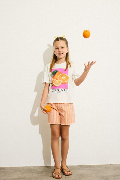 DeFacto 100% Cotton Gabardine Shorts for Girls H7933A826Hs