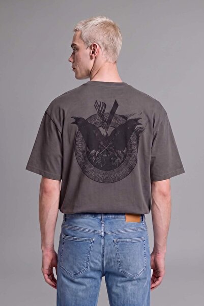 DeFacto Tricou cu mânecă scurtă Vikings Valhalla Boxy Fit H5522AX26AU