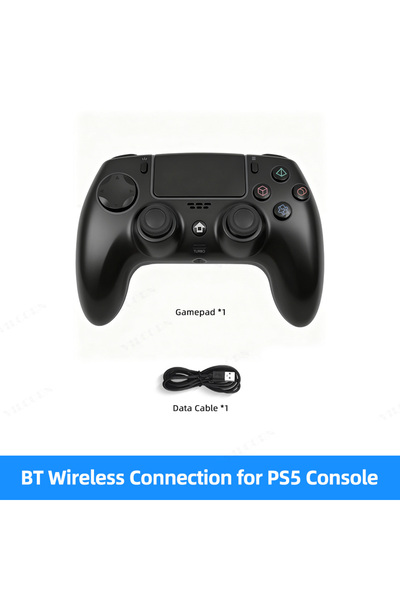 Choice وحدة تحكم ألعاب لاسلكية سوداء بإضاءة RGB لجهاز PS5، وحدة تحكم ألعاب مت...