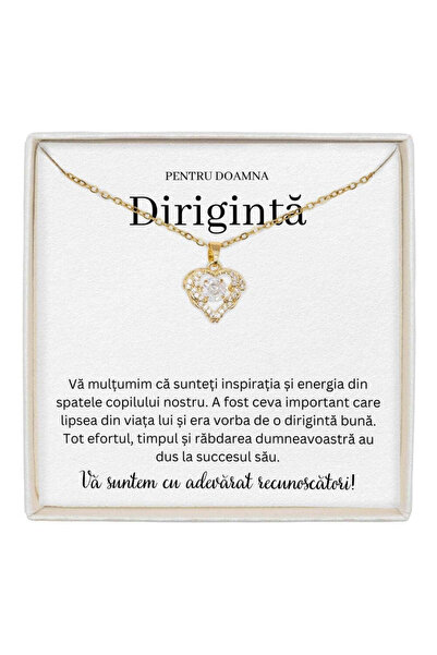 The Jewel Heart Colier True Love cu pandantiv în formă de inimă, cadou specia...