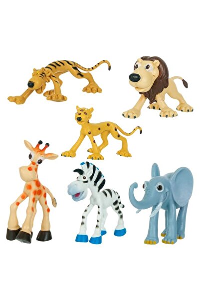 BAMI NETWORK Set figurine animale jungla plastic 9x8cm varsta 3+ ani