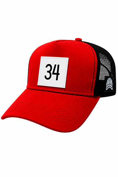 all hats قبعة بيسبول شبكية مزينة بـ 34 رقعة