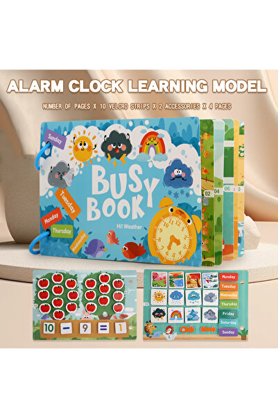Choice5 alarm clock Montessori Baby Busy Book My First Quiet Book Paste Early...