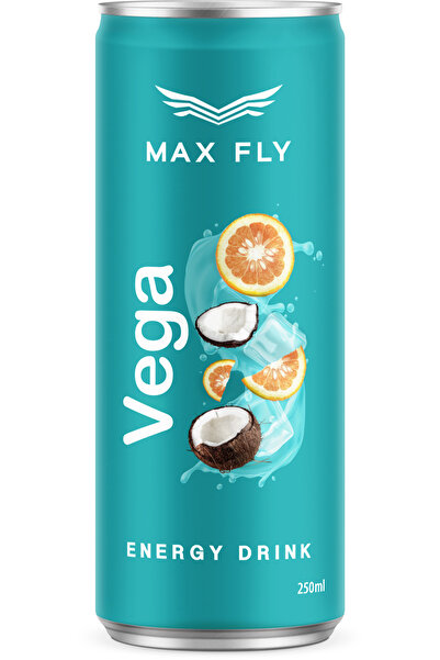MAX FLY Vega Enerji İçeceği 250 ml 24 Adet