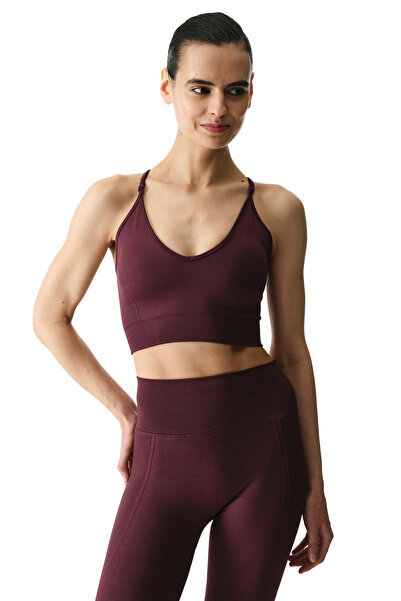 Penti Burgundy Textured Seamless Bra