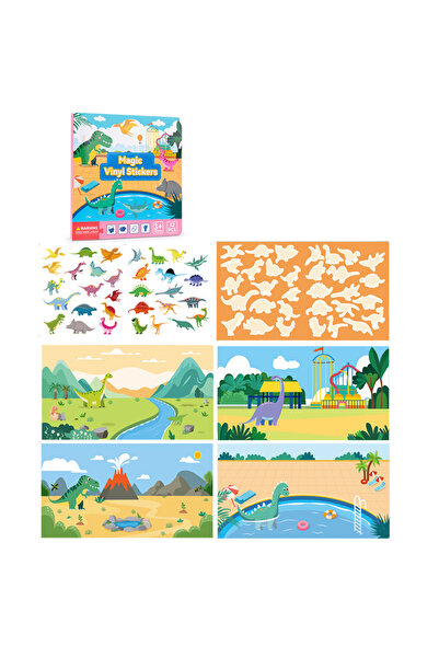 Choice 1 Set Reusable Scene Cute Stickers DIY Puzzle Magic Sticker Books Cart...