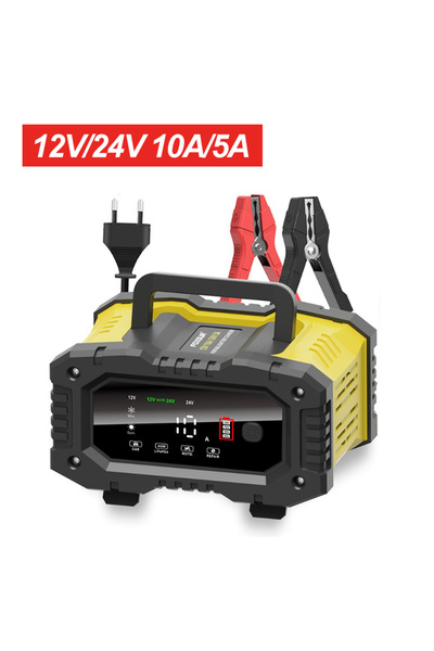 Choice 10A 5A yellow 20A/10A Car Motorcycle Battery Charger 12V/24V Smart Cha...