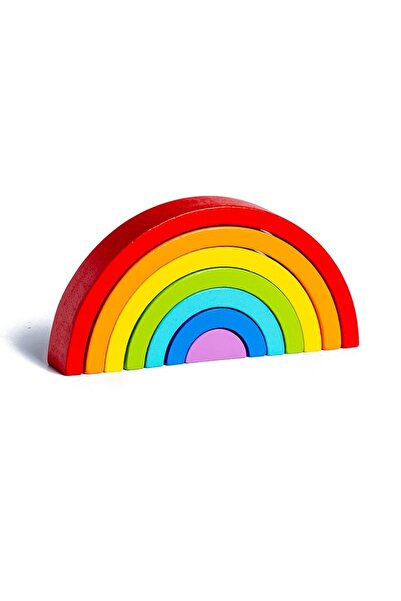 Choice3 AG-2 New Kids Montessori Arch Bridge Rainbow Building Blocks Wooden T...