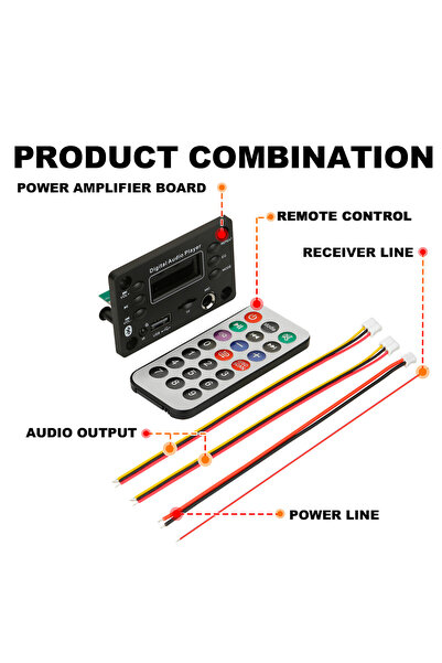 Choice black DC 12V Bluetooth 5.0 MP3 WMA WAV APE Decoder Board Hands-free Ca...