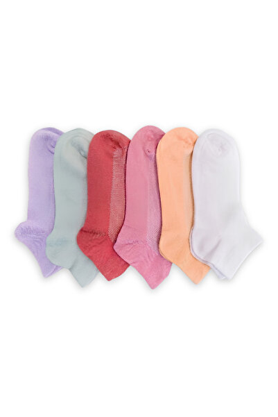Socketta Women's Bamboo Seamless 6-Piece Mixed Color Booties Socks – Premium