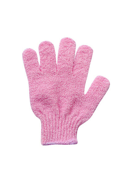 Choice Pink 2pcs Hammam Bath Exfoliating Mitt Gloves with Shower Scrub Resist...
