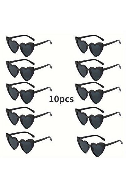 Choice1 Other Black 10pcs Brand Heart Sunglasses Women Party Eyewear Vintage ...